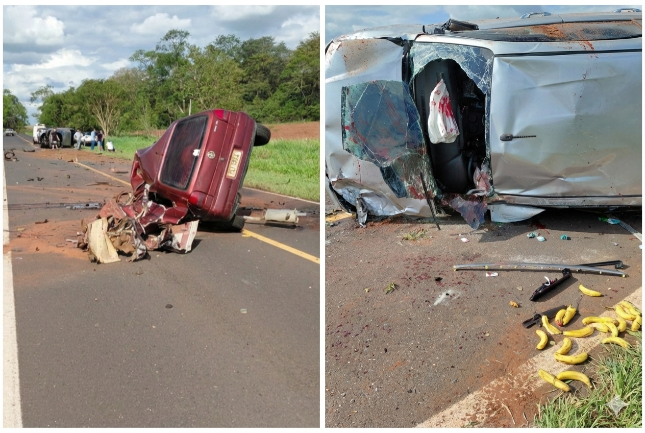 Duas pessoas morrem em grave acidente na Rodovia Euphly Jalles entre Palmeira D’Oeste e Marianópolis