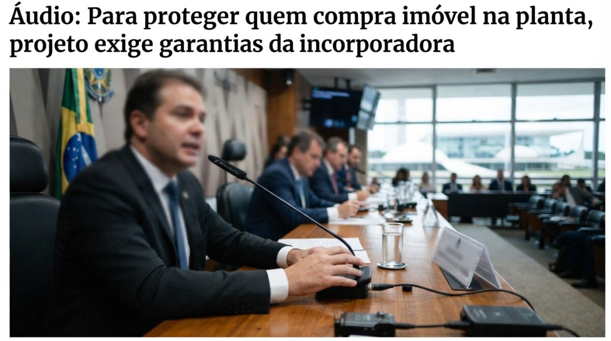 Áudio: Para proteger quem compra imóvel na planta, projeto exige garantias da incorporadora