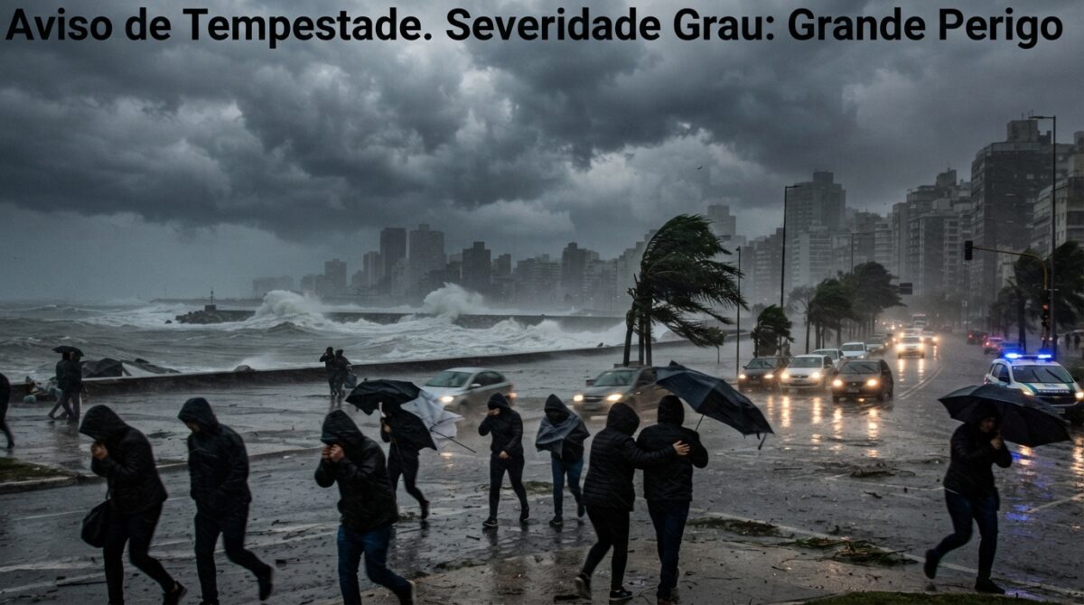 Aviso de Tempestade. Severidade Grau: Grande Perigo