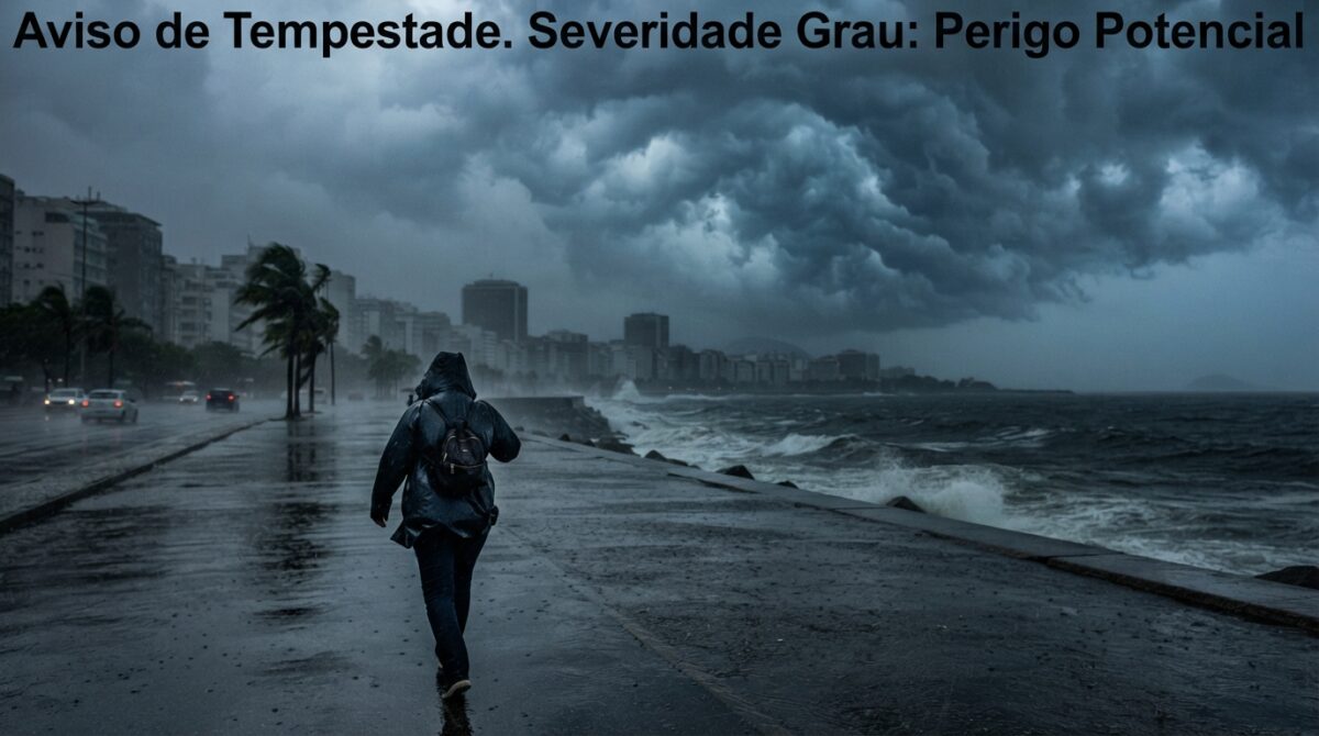 Aviso de Tempestade. Severidade Grau: Perigo Potencial