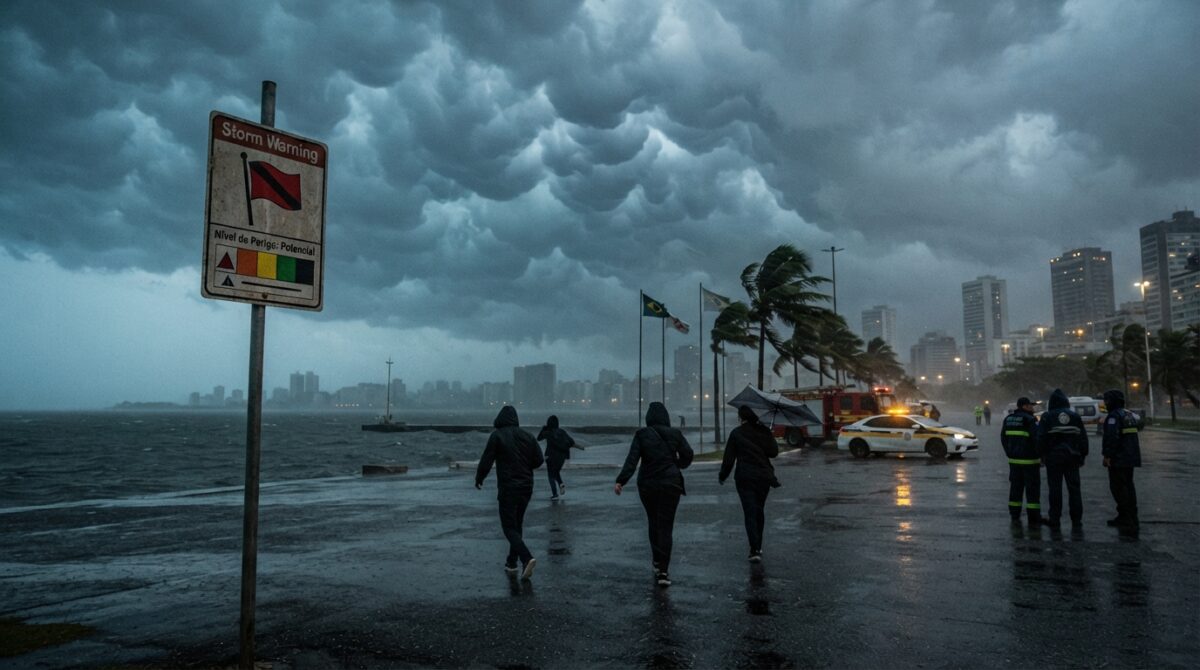 Aviso de Tempestade. Severidade Grau: Perigo Potencial