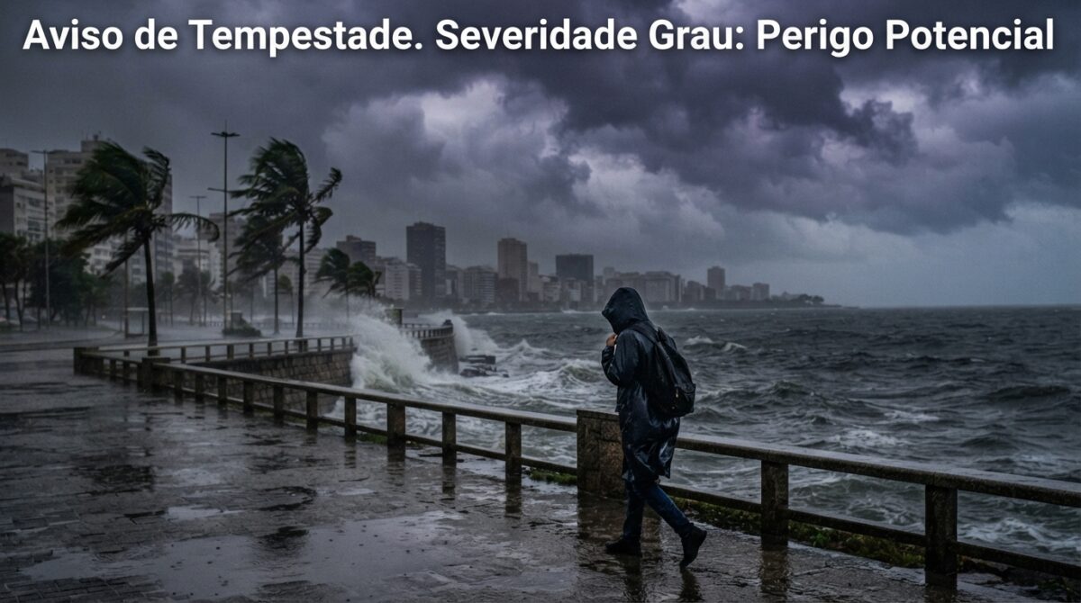Aviso de Tempestade. Severidade Grau: Perigo Potencial