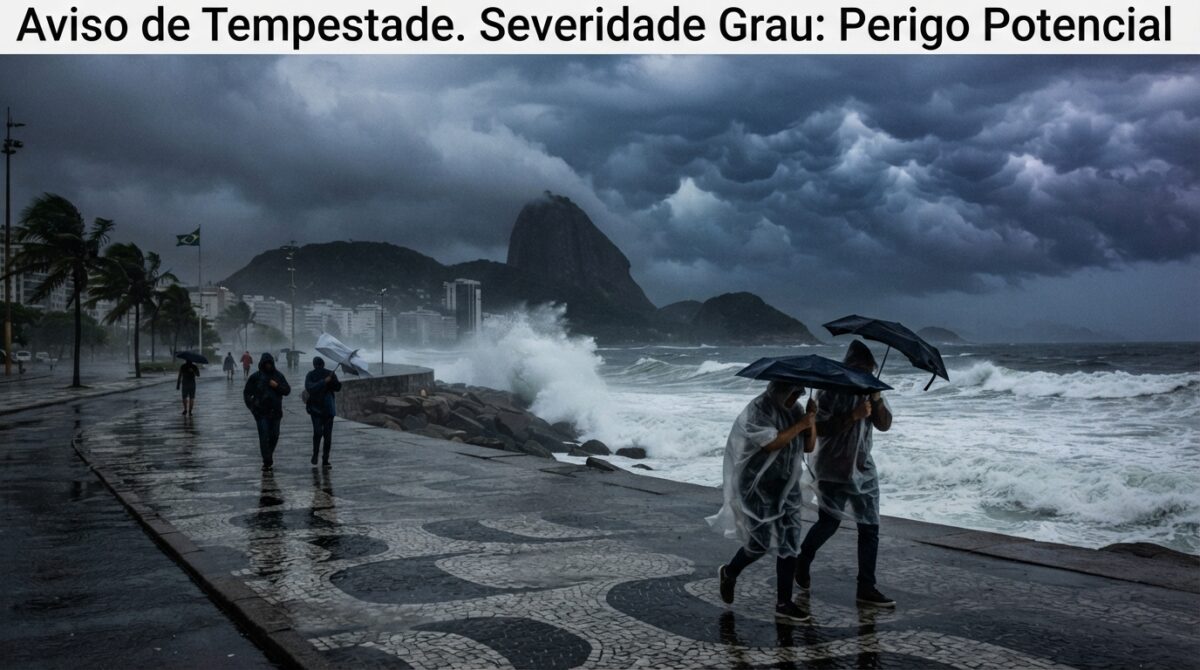 Aviso de Tempestade. Severidade Grau: Perigo Potencial