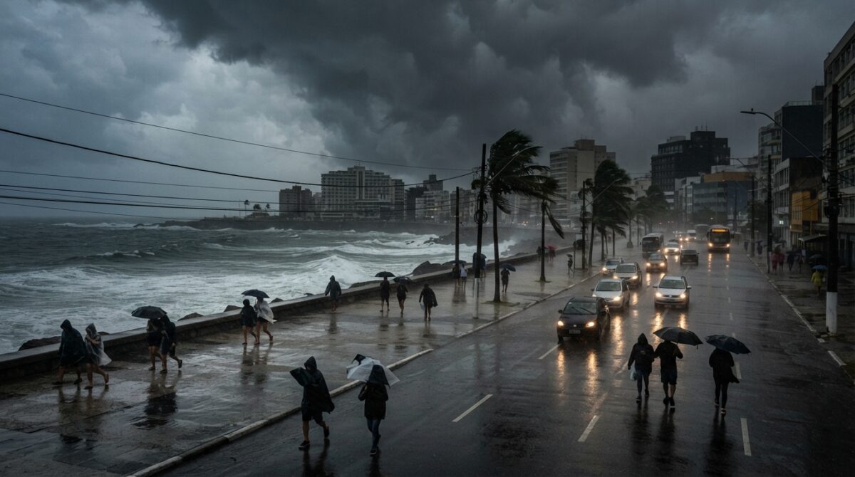 Aviso de Tempestade. Severidade Grau: Perigo Potencial