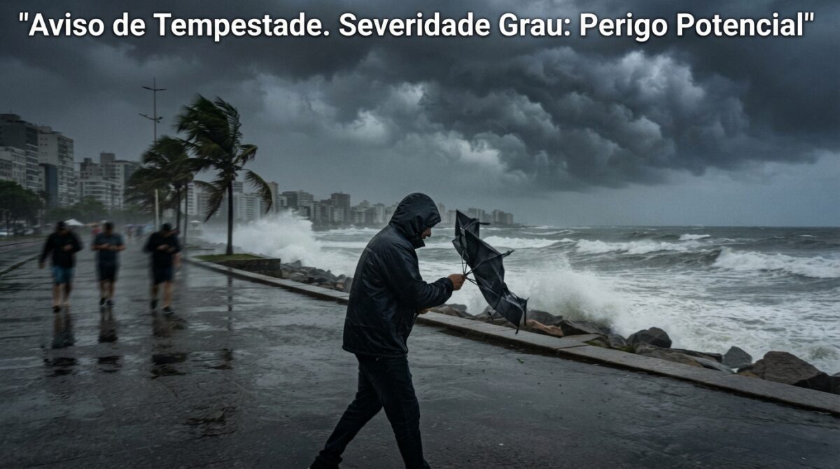 Aviso de Tempestade. Severidade Grau: Perigo Potencial