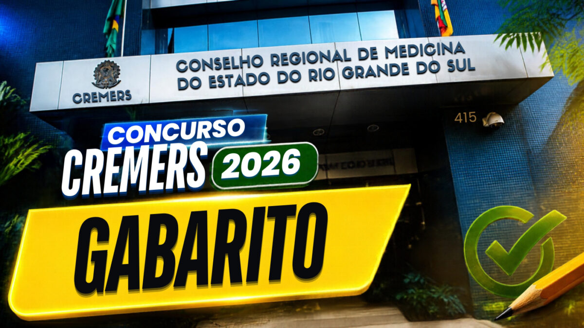 Gabarito do concurso CREMERS sai pelo IBEST nesta segunda, 12