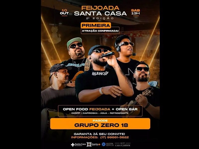 Santa Casa de Fernandópolis realiza 2ª Feijoada Beneficente neste sábado (10)