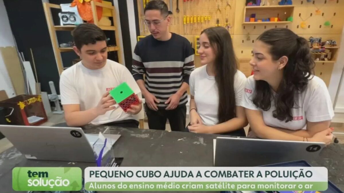 Tem Solução: Satélite criado por alunos do Sesi e horta orgânica mostram como escolas promovem educação e sustentabilidade