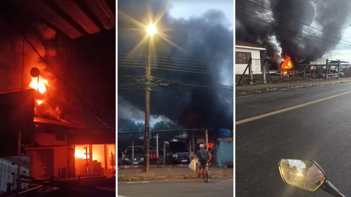 VÍDEO: incêndio atinge fábrica de pneus e espalha 'nuvem' preta de fumaça em Catanduva, SP